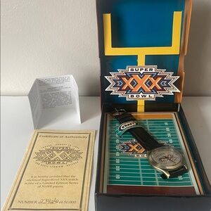 Super Bowl XXX Watch with Black Strap
